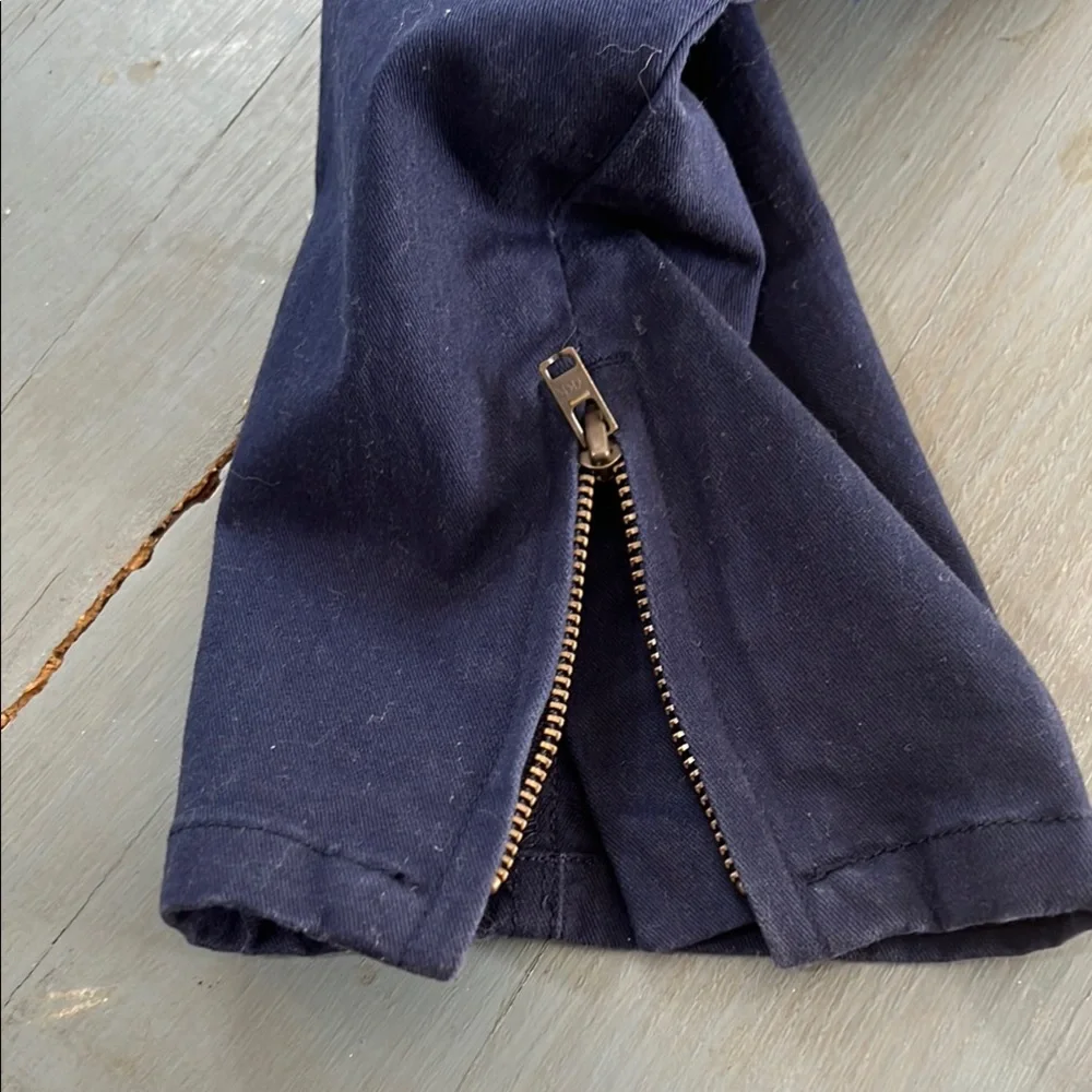 RALPH LAUREN Navy Pants with Plaid Belt
